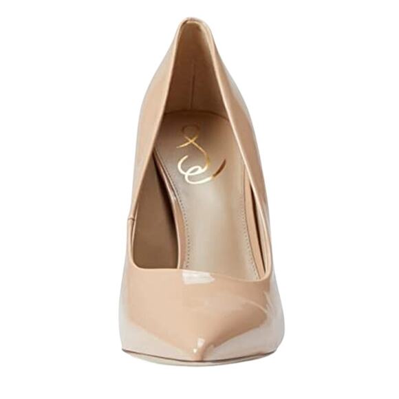 Sam Edelman Womens Antonia Pumps US 7.5 M EU 37.5 Beige Patent Leather NIB - Picture 2 of 13